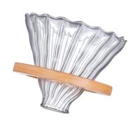 DEARMAMY Gotero de Café Manual de Vidrio de Borosilicato de Alta Resistencia Filtro de Vidrio y Base de Madera para Uso Doméstico Práctico y Fácil de Limpiar Adecuado para Preparar Café