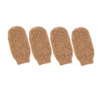 DEARMAMY Guantes De Baño Exfoliantes De Yute 4 Piezas Tamaño Mediano Para Eliminar Piel Muerta y Depuración Corporal Para Ducha y Cuidado Corporal