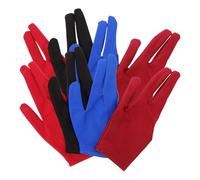 DEARMAMY Guantes de Billar Que Reducen la Fricción Juego de 8 de Tres Dedos de Elastano Antideslizantes para Principiantes y Mujeres en Deportes de Piscina