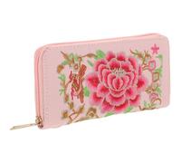 DEARMAMY Hermosa Cartera Bordada con Cremallera De Gran Capacidad para Mujer Monedero De Viaje