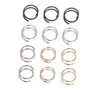 DEARMAMY Hermosos Anillos de Nariz en Espiral de 0 8 X 0 8 Mm 12 Piezas Aros para Perforación de Nariz Joyería de Acero Inoxidable para La Nariz Juego de Nariz de Moda para Mujeres Y Hombres