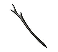 DEARMAMY Horquilla Cabello De Madera Negra Ébano Palillos Para Moños 23 Cm Para Mujer Uso Diario Artesanal Ligera y Decorativa