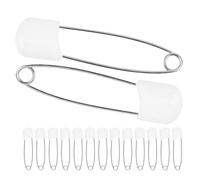 DEARMAMY Imperdibles Grandes para Pañales de Tela y Alfileres de Ropa de Ñiño, para Padres, Seguros y Ligeros, Aleación de Zinc y Pp, Uso Diario y Viajes, Pack 30 Unidades