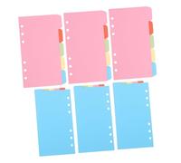 DEARMAMY Juego De 6 Separadores para Archivador Anillas Índices de Papel con Pestañas Verticales Divisores Resistentes y Coloridos para Cuadernos Agendas y Organizadores