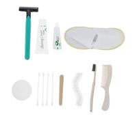DEARMAMY Kit de Artículos de Tocador Desechables para Huéspedes, Básico para Hotel y Viaje, Peine, Rastrillo, Zapatillas de Algodón, Cepillo, Gorro y Bolsa Color Aleatorio