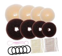 DEARMAMY Kit Para Hacer Moños Molde Tipo Donut De Molde Clips Bandas Elásticas Accesorios Para Moños Para Mujeres Para Peinar El Cabello Fiestas
