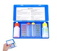 DEARMAMY Kit Reactivo para Prueba de Piscina, Solución Química para Agua de Spa, Comprobador de Ph y Alcalinidad, Test Rápido de Calidad del Agua para Piscinas de Hidromasaje, Compacto