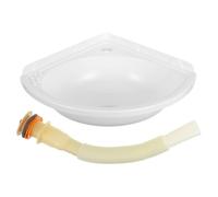 DEARMAMY Lavabo Compacto de Plástico Diseño Suspendido para Montaje en Pared, Fregadero Pequeño Adecuado para Apartamentos Pequeños y Cocinas Compactas