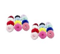 DEARMAMY Lazos Pelo de Felpa 30 Unidades, Tamaño Estándar, Colección de 16 Colores Mixtos, Anillos Elásticos Suaves para Mujer, Accesorios para Peinados Casuales y Fiestas