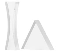 DEARMAMY Lentes Ópticas Cóncavas de Vidrio para Laboratorio Set de 2 Lentes Cóncavas Dobles Pulidas Equipo de Física para Experimentos Escolares y Enseñanza Científica