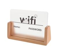 DEARMAMY Letrero Acrílico Beige para Contraseña Wifi Diseño Independiente Resistente y Versátil para Negocios Oficinas y Cafeterías Decoración Funcional para Acceso Inalámbrico