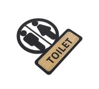 DEARMAMY Letrero de Baño Acrílico Unisex Adhesivo para Puertas, Resistente Humedad, Señalización para Baños de Hogar, Oficina y Restaurantes, Cartel para Inodoros, Señal de Aseos