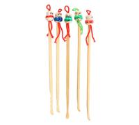 DEARMAMY Limpiadores De Oídos De Madera 12 Pcs Set, Removedores De Cera Dibujos Animados, Accesorio Ligero y Portátil Para Limpieza De Orejas, Uso Diario Para Toda La Familia