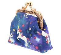 DEARMAMY Lindo Mini Monedero con Unicornios Dorados para Guardar Cosméticos Moderno Y Práctico para Viajes Y Compras