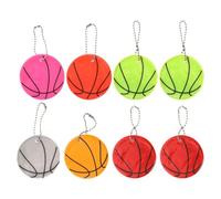 DEARMAMY Llavero De Baloncesto 8 Uds. Reflector De Seguridad Colgante De Baloncesto Colgante Colgante Abalorio Bola Reflectante Pedante