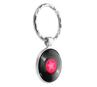 DEARMAMY Llavero De Disco De Vinilo Decoración Clave Colgante De Llave Llavero Retro De Vinilo Colgante De Bolso De Mano Llavero Mini Cd Llavero Mochila Grabar Joyas Aleación De Zinc
