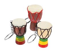 DEARMAMY Llaveros De Tambor Africano Colgantes De Llave Collar De Tambor Adornos Para Colgar Llaves Llavero De Mini Batería