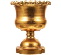 DEARMAMY Macetero De Urna Macetero Urna Clásico Florero Metal Dorado Urna Trompeta Vintage Macetas Arreglo Flores Boda Florero Antiguo Cubo Francés Maceta De Urna
