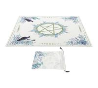 DEARMAMY Mantel de Mesa para Juego de Tarot y Adivinación Tapiz de Altar de Terciopelo Verde Bolsa de Tela Portátil Accesorio para Astrología y Decoración Ritual