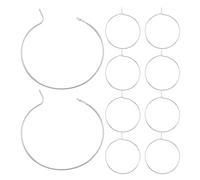 DEARMAMY Marcadores para Copas de Vino 150 Piezas, Anillos Identificadores de Copas Diy, Colgantes Metálicos Plateados Reutilizables para Fiestas, Bodas y Eventos Obsequios