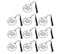DEARMAMY Marcapáginas Metálico de Doctorado Plata 10 Piezas Borla para Graduación Recuerdo Escolar y Obsequio para Estudiantes Lectores