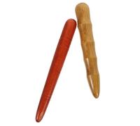 DEARMAMY Masajeador de Madera 2 Pcs Palo de Masaje Manual para Pies Herramienta de Masaje Acupuntura Relajación Diseño Retro Cuidado Personal para Mujeres