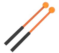 DEARMAMY Mazas para Xilófono y Marimba Cabeza de Goma y Mango de Madera Baquetas para Instrumentos de Percusión Juego de 1 Par Amarillo Antideslizante Negro Adecuado para Ejecución