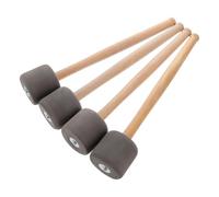 DEARMAMY Mazo de Bombo Grande con Mango de Madera y Espuma, 4 Piezas para Instrumentos de Percusión, Accesorio Cómodo y Reemplazo Adecuado para Estudiantes y Profesionales