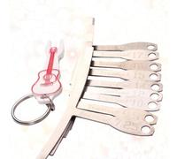 DEARMAMY Medidores de Radio de Diapasón para Guitarra 9 Piezas de Metal con Llavero Herramienta de Luthier Profesional para Calibrar Puentes en Acústicas y Eléctricas Color Aleatorio