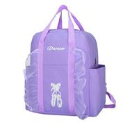 DEARMAMY Mochila De Baile Mochila para Chicas Adolescentes Bolso De Escuela De Las Niñas Mochilas Escolares para Niñas Mochila Chica Bolsa De Baile De Ballet Tela Oxford Púrpura