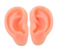 DEARMAMY Modelo de Oreja de Silicona Suave y Flexible para Práctica de Piercing Maniquí de Entrenamiento Reutilizable para Exhibición de Joyería y Derecho Color Carne