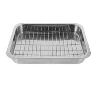 DEARMAMY Molde Fácil de Limpiar y Adecuado para con de Rejilla Práctica para Hornear Rectangular Acero Inoxidable Fiestas y Colección Personal