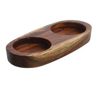 DEARMAMY Molinillo de Pimienta y Botellas de Salsa Base de Madera | Madera Superficie Lisa, Protege Mesas y Encaja en Cocina o Servicio en Comedor