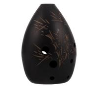DEARMAMY Ocarina de Cerámica Negra de 8 Agujeros para Principiantes, Instrumento Musical Versátil Adultos, Mini Ocarina Portátil para Práctica y Presentaciones Tradicionales