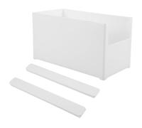 DEARMAMY Organizador de Cajón Extraíble Caja de Almacenamiento Deslizante para Cocina y Gabinete Plástico con Guías Blancas para Dormitorio y Cocina