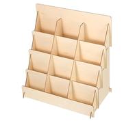 DEARMAMY Organizador de Tarjetas de Madera de Soporte Resistente para Exhibición de Tarjetas de Felicitación y Postales Estante Estable para Mostrador y Almacenamiento Tienda