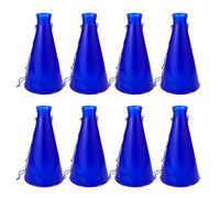 DEARMAMY Pack de 8 Bocinas de Plástico Azules para Animar Eventos Deportivos y Días de Partido Alto Volumen, Generadores de Ruido para Aficionados y Fiestas al Aire Libre
