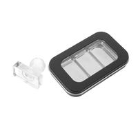 DEARMAMY Paleta de Sombras de Ojos Vacía Portátil DIY 3 Compartimentos Mate, Bandeja de Maquillaje Cierre Magnético y Ventana Visible, Bandeja para Rubor y Polvo, Adecuado para Viajes