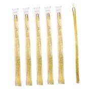 DEARMAMY Paquetes Extensión De Cabello Alambre De Oro Oropel De Pelo De Oro Brillante Brillantina Vistoso Oropel Para El Cabello Chispas Brillar Accesorios Extra Bien Golden Mascota De Seda