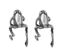 DEARMAMY Par De Pendientes De Rana De Plata Con Estilo Y Para Las Orejas Para Niña Joyería De Plata Pura S925 Para Mujer