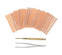 DEARMAMY Parches Adhesivos para Puntos de Acupuntura Orejas 3 Piezas Kit Sonda y Pinzas, Tamaño Pequeño, Portátiles, para Masaje Auricular y Cuidado del Oído, Uso en Medicina Alternativa