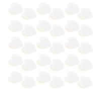 DEARMAMY Parches de Aceite de Ricino Desechables 50 Unidades, Almohadillas Autoadhesivas de Algodón Orgánico en Forma de Corazón 7x7 Cm, Envolturas Antifugas para Ombligo, Pies y Rodillas,