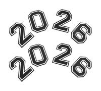 DEARMAMY Parches Termoadhesivos Números Bordados 2026, 8 Piezas Grandes para Coser en Ropa Deportiva, Camisetas y Uniformes de Fútbol, Baloncesto y Béisbol, Accesorios para Personalizar