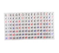 DEARMAMY Pegatinas de Calendario para Planificadores 365 Días, Juego de Etiquetas de Fecha Adhesivas de Papel Washi, Accesorios Decorativos para Cuadernos y Organización Diaria en Oficina