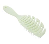 DEARMAMY Peine de cabello de masaje ondulado cerda desenredar cepillo de pelo rizado bien estilo Peine de pelo de mujer peine de masajes peine de pelo para mujer nylon Green