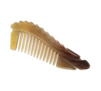 DEARMAMY Peine de Cuerno de Yak Dientes Anchos Herramienta Antiestática para Peinar el Cabello Rizado para Viajes y Uso Diario