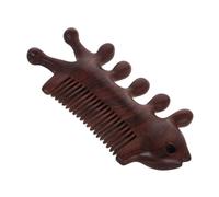 DEARMAMY Peine De Masaje De Madera De Sándalo Natural Doble Cara Dientes Anchos Para Cabello Seco y Masaje Corporal Multifuncional Para Cuero Cabelludo, Cara, Cuello y Hombros