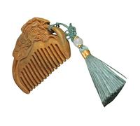 DEARMAMY Peine De Sándalo Cabello Humano Peine De Madera Desenredante Para Mujeres y Hombres Con Diseño De Flores Talladas Cuidado Del Cabello Casa Viaje