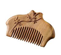 DEARMAMY Peine De Sándalo Verde Peine De Masaje De Madera Peine De Peluquería Peine Antiestático Peine Para El Cabello Peine Tallado Peine De Madera Palo De Rosa Light Brown