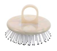 DEARMAMY Peine Masajeador Cabello Peine Con Textura De Acetato Mango Anillo Para Masaje Suave Del Cabelludo y Facilidad La Limpieza